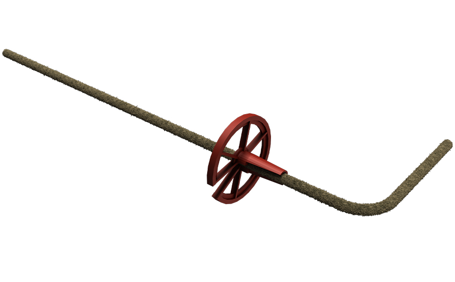 Гнутая гибкая связь из базальтопластика БПА-Г 150-6-П для кирпичной кладки, 150 мм